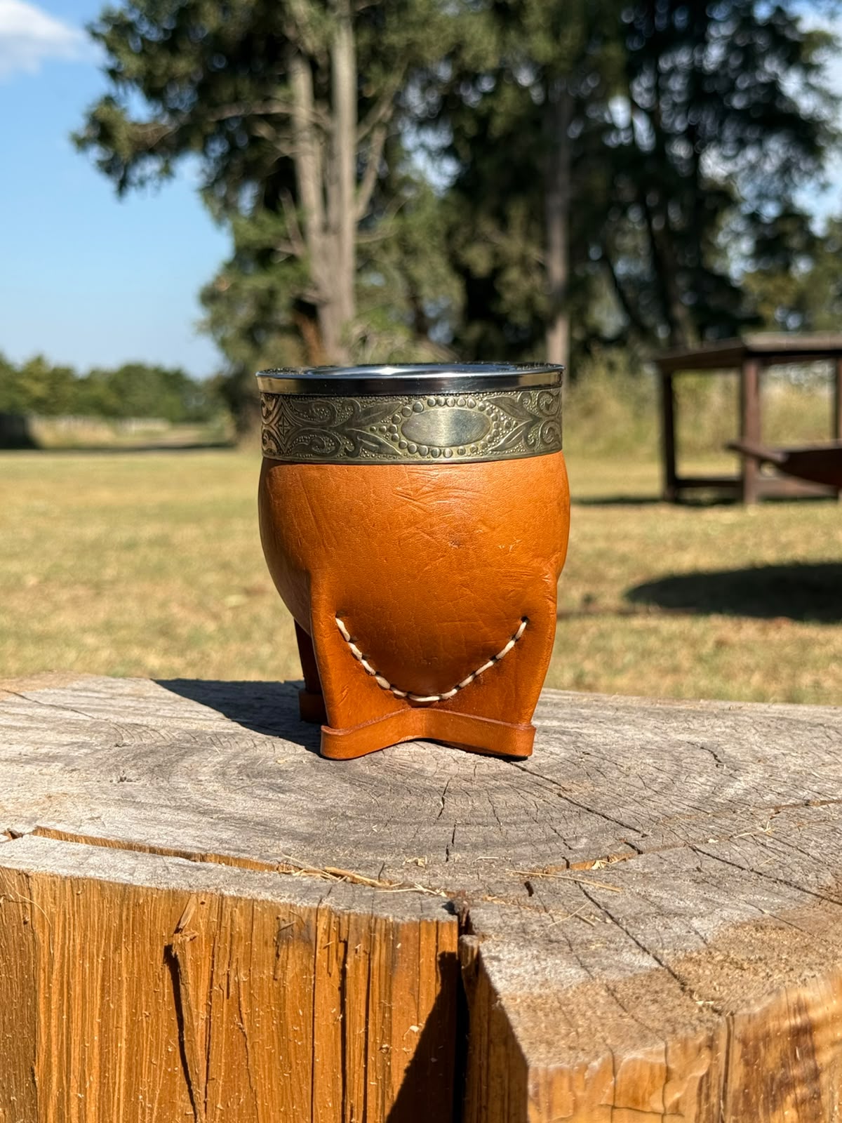 Mate de cuero personalizable